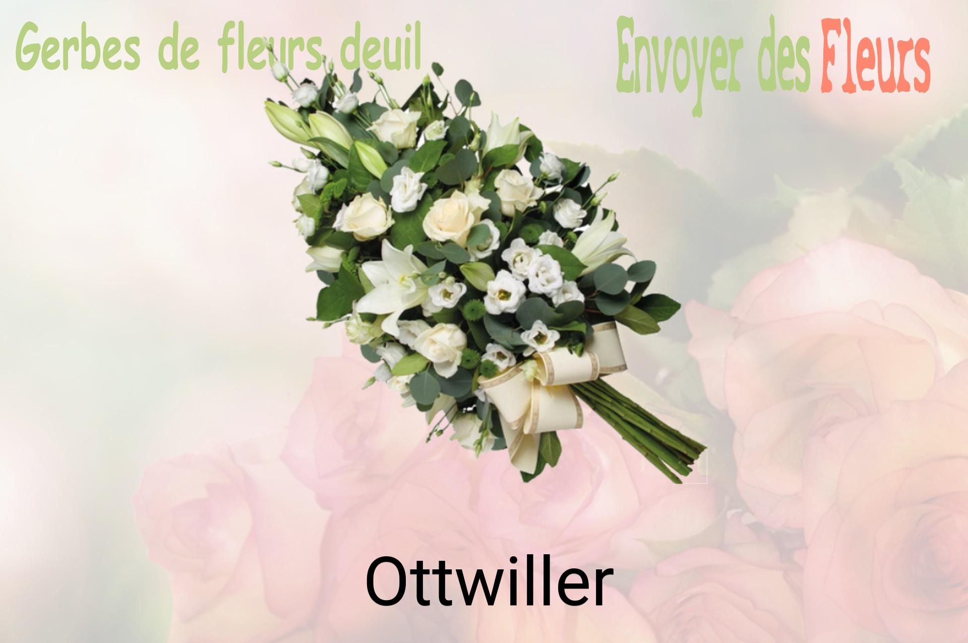 Gerbe de fleurs de deuil livrée à Ottwiller